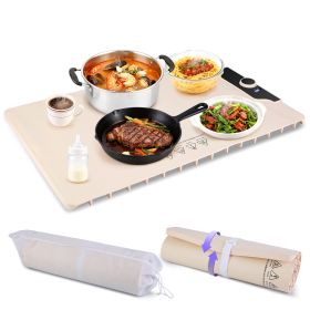 Food Warming Mat 23.6X15.8In 300W Fast Heating Electric Silicone Food Warmer With 14 Temp Levels 10Hrs Timer Settings Roll-Up Portable Hot Plates Heat