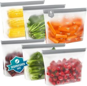 Reusable Bags Dishwasher Safe, BPA Free Reusable Freezer Bags Stand Up, Leakproof Silicone Bags for Food Storage Containers, Salad Fruit,Vegetabl