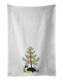 NEW Border Collie Christmas Tree Kitchen Towel Set of 2 White Dish Towels Decorative Bathroom Hand towel for Hand, Face, Hair, Yoga, Tea, Dishclo