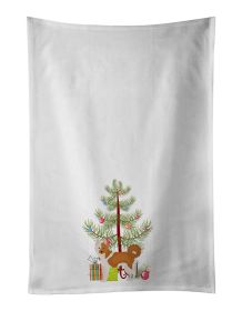 NEW Nordic Spitz Christmas Tree Kitchen Towel Set of 2 White Dish Towels Decorative Bathroom Hand towel for Hand, Face, Hair, Yoga, Tea, Dishclot