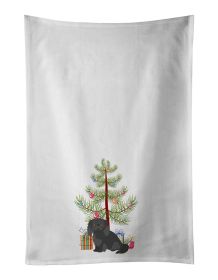 NEW Pekingese Christmas Tree Kitchen Towel Set of 2 White Dish Towels Decorative Bathroom Hand towel for Hand, Face, Hair, Yoga, Tea, Dishcloth