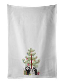 NEW Tibetan Terrier Christmas Tree Kitchen Towel Set of 2 White Dish Towels Decorative Bathroom Hand towel for Hand, Face, Hair, Yoga, Tea, Dishc
