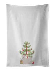 NEW Maltese Christmas Tree Kitchen Towel Set of 2 White Dish Towels Decorative Bathroom Hand towel for Hand, Face, Hair, Yoga, Tea, Dishcloth