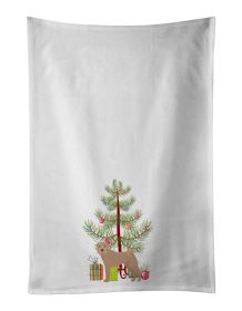 NEW Shar Pei Christmas Tree Kitchen Towel Set of 2 White Dish Towels Decorative Bathroom Hand towel for Hand, Face, Hair, Yoga, Tea, Dishcloth