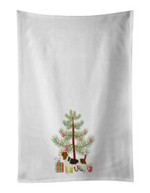 NEW Beagle Christmas Tree Kitchen Towel Set of 2 White Dish Towels Decorative Bathroom Hand towel for Hand, Face, Hair, Yoga, Tea, Dishcloth, 19